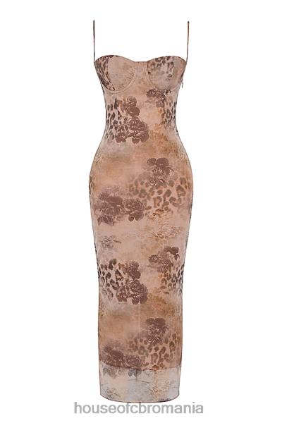 îmbrăcăminte House of CB rochie maxi cu imprimeu floral aiza crem X4F68295