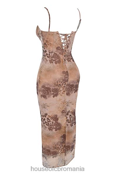 îmbrăcăminte House of CB rochie maxi cu imprimeu floral aiza crem X4F68295