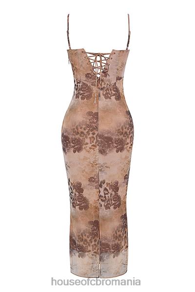 îmbrăcăminte House of CB rochie maxi cu imprimeu floral aiza crem X4F68295