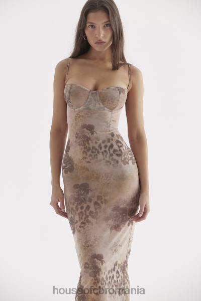 îmbrăcăminte House of CB rochie maxi cu imprimeu floral aiza crem X4F68295
