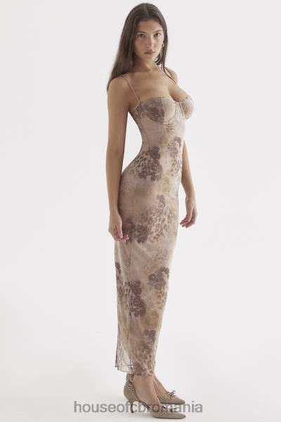 îmbrăcăminte House of CB rochie maxi cu imprimeu floral aiza crem X4F68295