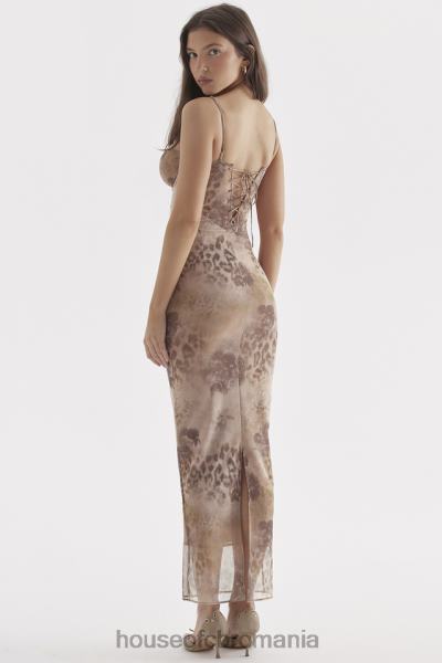îmbrăcăminte House of CB rochie maxi cu imprimeu floral aiza crem X4F68295