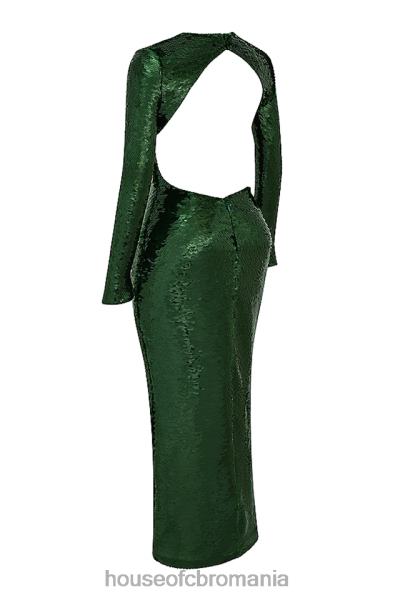 îmbrăcăminte House of CB rochie maxi cu paiete belle pin verde X4F68344