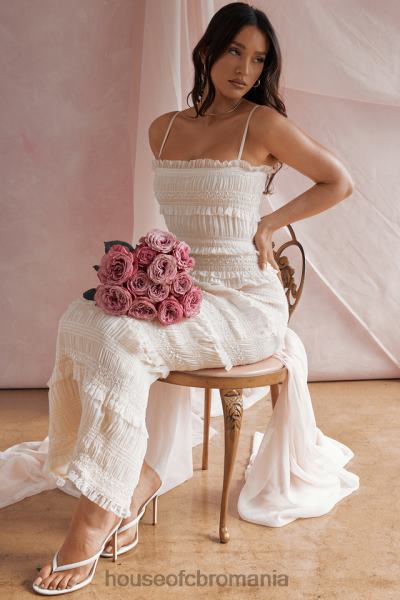 îmbrăcăminte House of CB rochie maxi cu paiete ivoire solana X4F68241