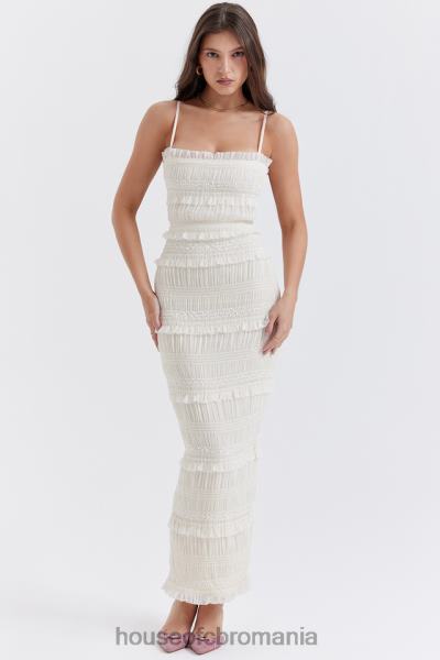 îmbrăcăminte House of CB rochie maxi cu paiete ivoire solana X4F68241