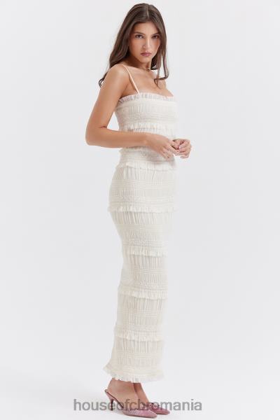 îmbrăcăminte House of CB rochie maxi cu paiete ivoire solana X4F68241
