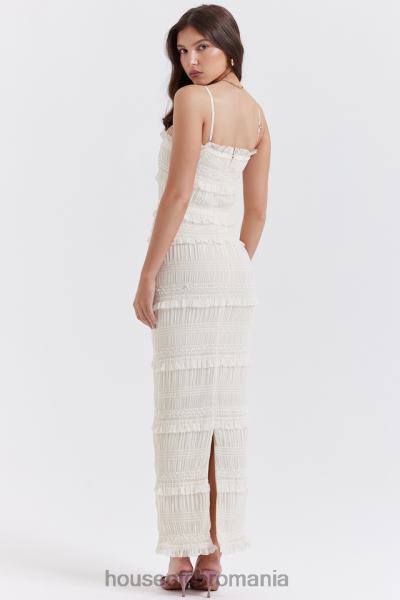 îmbrăcăminte House of CB rochie maxi cu paiete ivoire solana X4F68241