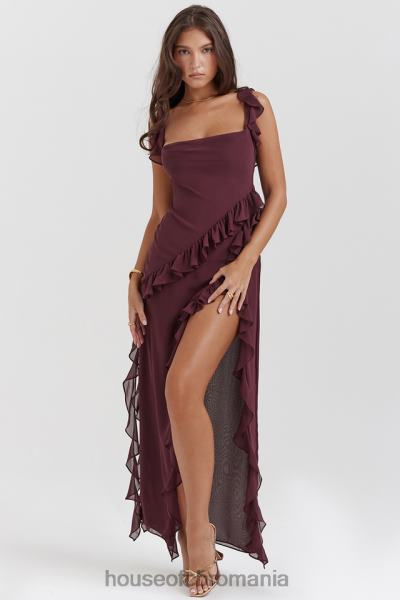 îmbrăcăminte House of CB rochie maxi cu volane ariela dud X4F68149