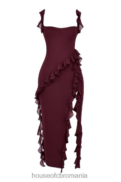 îmbrăcăminte House of CB rochie maxi cu volane ariela dud X4F68149
