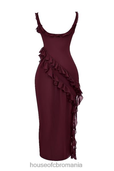 îmbrăcăminte House of CB rochie maxi cu volane ariela dud X4F68149