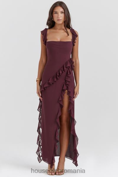 îmbrăcăminte House of CB rochie maxi cu volane ariela dud X4F68149