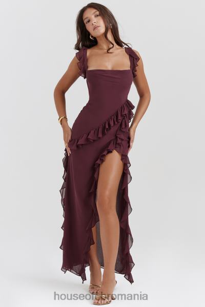 îmbrăcăminte House of CB rochie maxi cu volane ariela dud X4F68149