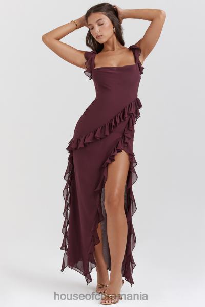 îmbrăcăminte House of CB rochie maxi cu volane ariela dud X4F68149