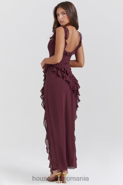 îmbrăcăminte House of CB rochie maxi cu volane ariela dud X4F68149