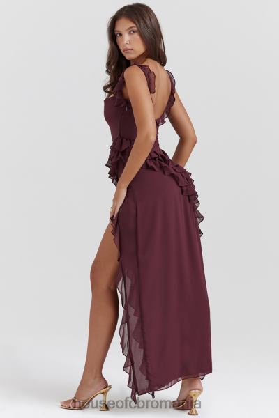 îmbrăcăminte House of CB rochie maxi cu volane ariela dud X4F68149