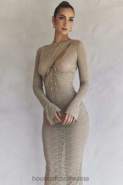 îmbrăcăminte House of CB rochie maxi din dantela florala giovanna stone X4F68391