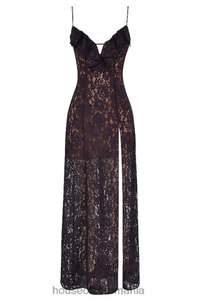 îmbrăcăminte House of CB rochie maxi din dantela malia night shade X4F68392
