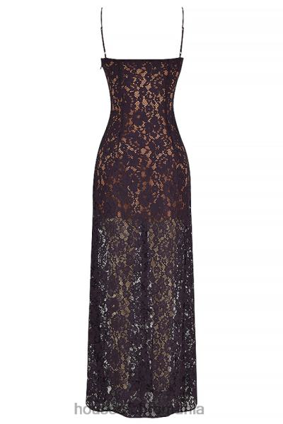 îmbrăcăminte House of CB rochie maxi din dantela malia night shade X4F68392