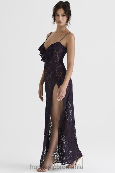 îmbrăcăminte House of CB rochie maxi din dantela malia night shade X4F68392