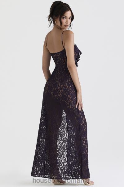 îmbrăcăminte House of CB rochie maxi din dantela malia night shade X4F68392