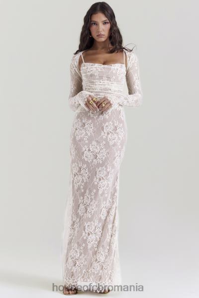 îmbrăcăminte House of CB rochie maxi din dantela vintage artemis crem X4F68133