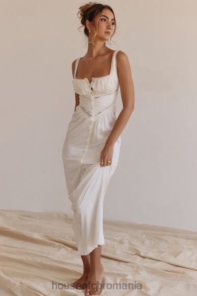 îmbrăcăminte House of CB rochie maxi din matase reala illiana ivory X4F68222