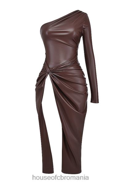 îmbrăcăminte House of CB rochie maxi din piele vegana octavia cacao X4F68130