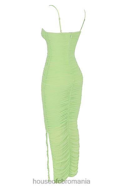 îmbrăcăminte House of CB rochie maxi din plasa organza lime fornarina X4F68544