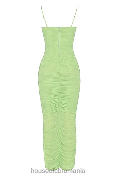 îmbrăcăminte House of CB rochie maxi din plasa organza lime fornarina X4F68544