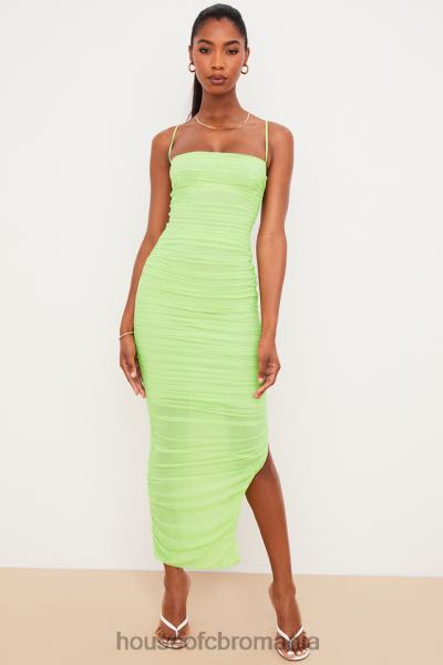 îmbrăcăminte House of CB rochie maxi din plasa organza lime fornarina X4F68544