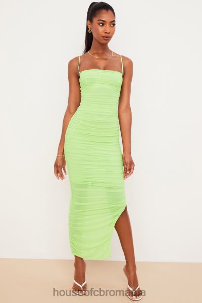 îmbrăcăminte House of CB rochie maxi din plasa organza lime fornarina X4F68544