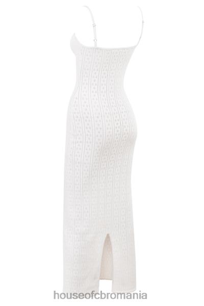 îmbrăcăminte House of CB rochie maxi din tricot alb myla X4F68262
