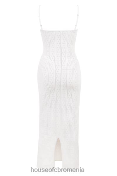 îmbrăcăminte House of CB rochie maxi din tricot alb myla X4F68262