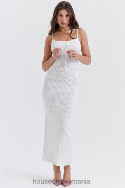 îmbrăcăminte House of CB rochie maxi din tricot alb myla X4F68262