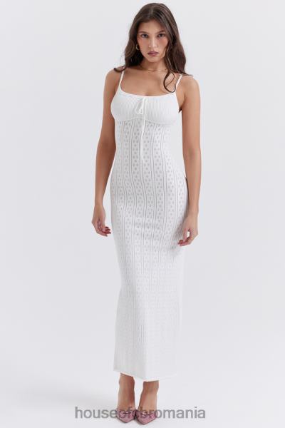 îmbrăcăminte House of CB rochie maxi din tricot alb myla X4F68262