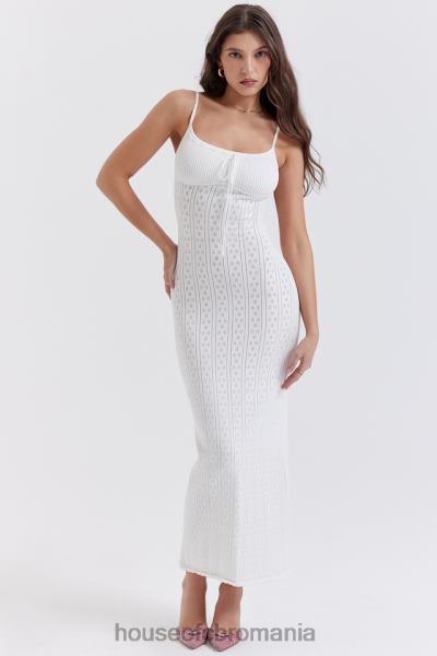 îmbrăcăminte House of CB rochie maxi din tricot alb myla X4F68262