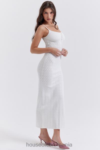îmbrăcăminte House of CB rochie maxi din tricot alb myla X4F68262