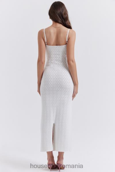 îmbrăcăminte House of CB rochie maxi din tricot alb myla X4F68262