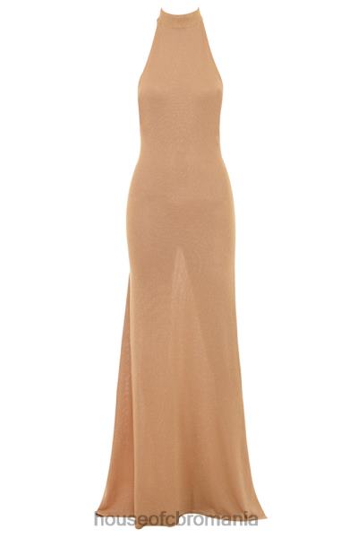 îmbrăcăminte House of CB rochie maxi din tricot auriu selia X4F68113