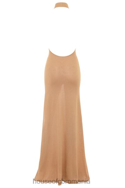 îmbrăcăminte House of CB rochie maxi din tricot auriu selia X4F68113
