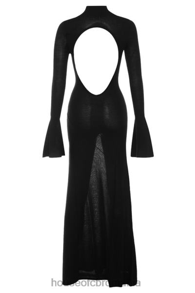 îmbrăcăminte House of CB rochie maxi din tricot negru sancha X4F68141