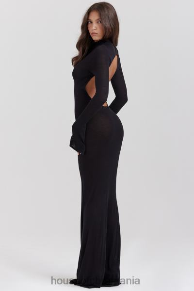 îmbrăcăminte House of CB rochie maxi din tricot negru sancha X4F68141