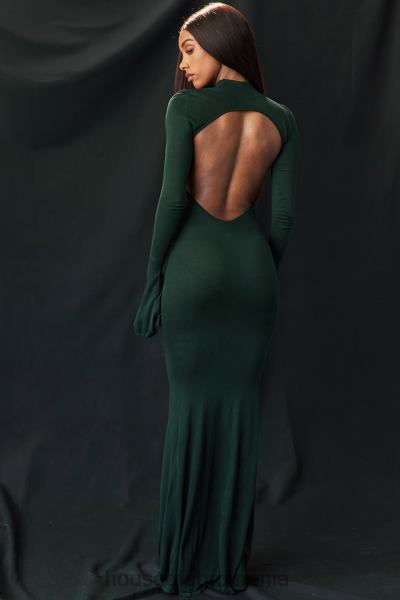 îmbrăcăminte House of CB rochie maxi din tricot verde pădure sancha X4F68114