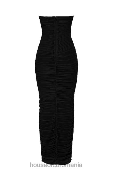 îmbrăcăminte House of CB rochie maxi fără bretele din plasă neagră sofia X4F68492