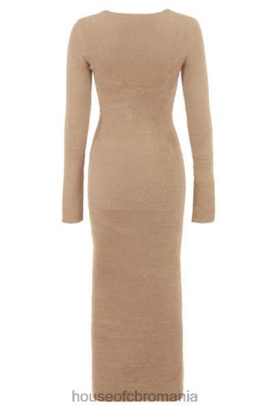 îmbrăcăminte House of CB rochie maxi fuzzy lucille camel X4F68312