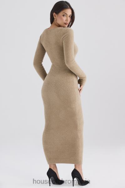 îmbrăcăminte House of CB rochie maxi fuzzy lucille camel X4F68312