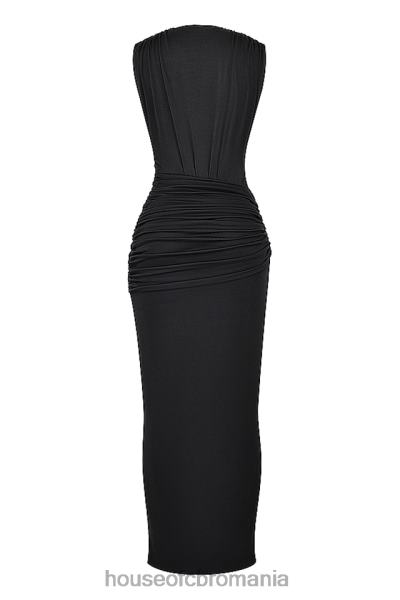 îmbrăcăminte House of CB rochie maxi larelle neagra plonjare X4F68194