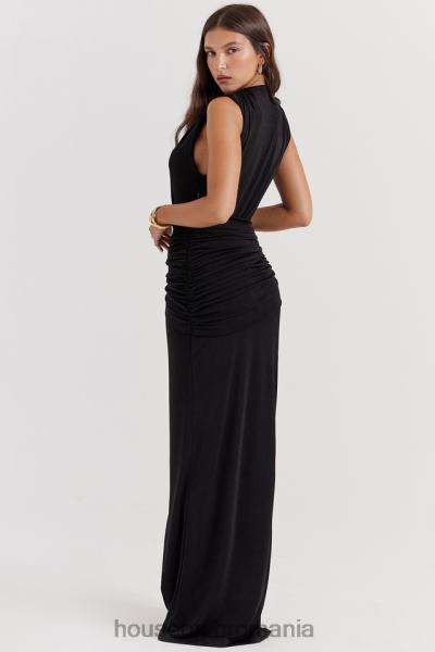 îmbrăcăminte House of CB rochie maxi larelle neagra plonjare X4F68194