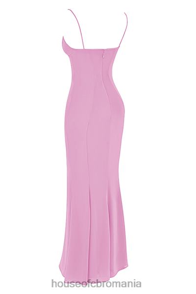 îmbrăcăminte House of CB rochie maxi loren roz X4F68393