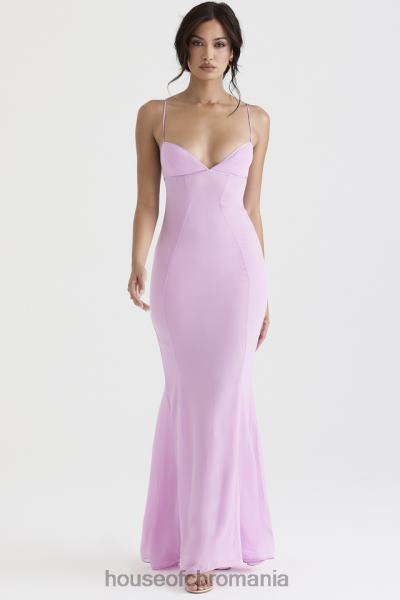 îmbrăcăminte House of CB rochie maxi loren roz X4F68393